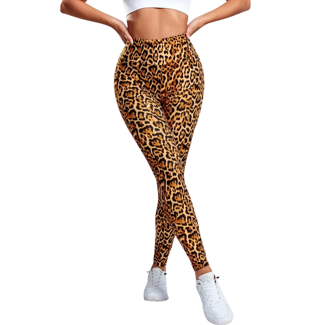 Women's Leopard Print Yoga Pant Gym Leggings