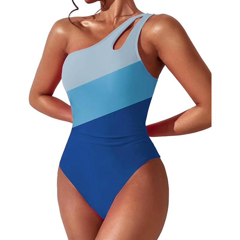 Women's One Shoulder Bathing One Piece Swimsuit
