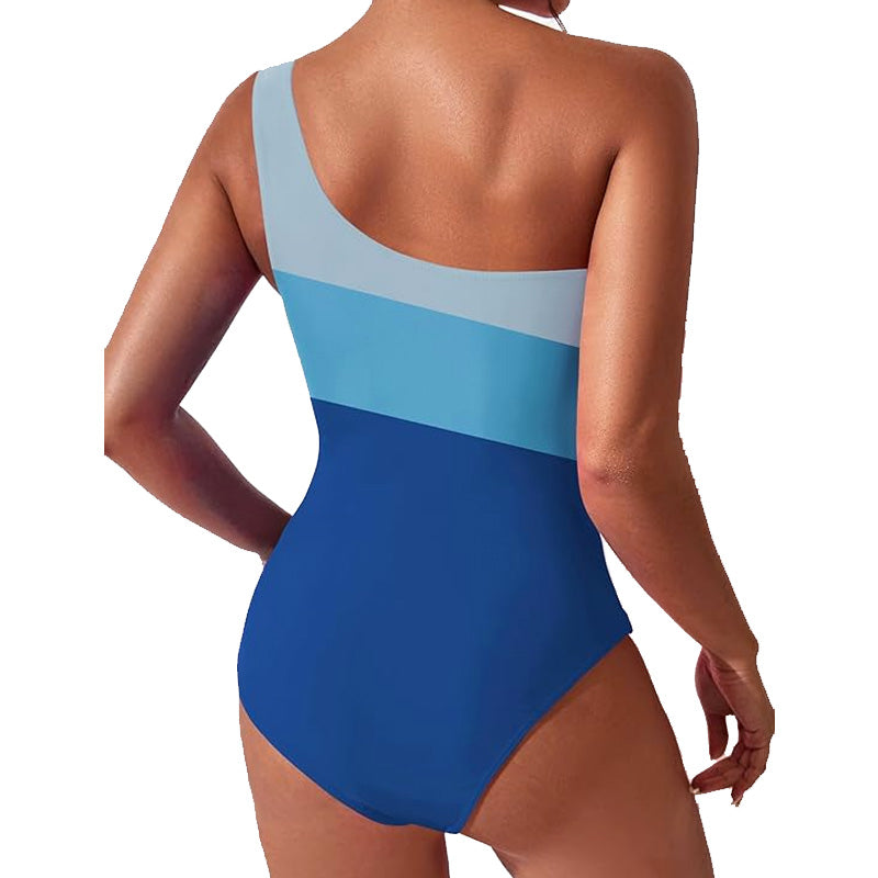 Women's One Shoulder Bathing One Piece Swimsuit